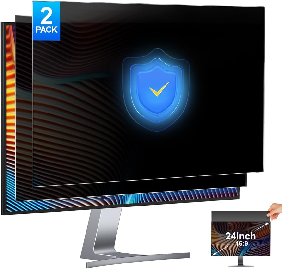 Monitor Privacy Filter - 2 Pack 24 Inch Computer Privacy
