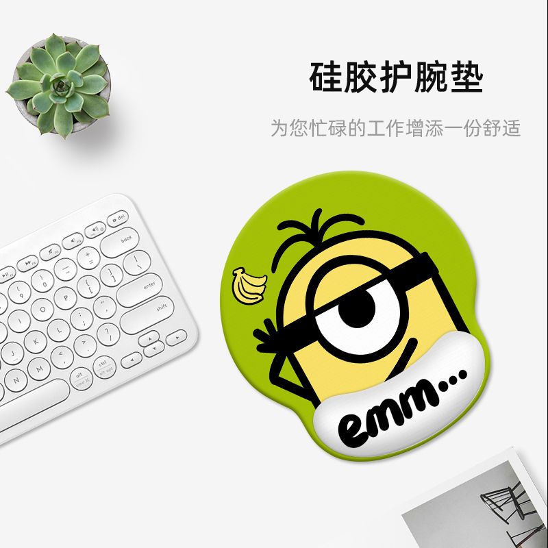 Office Furniture China - Minions cartoon cute wristband mouse pad