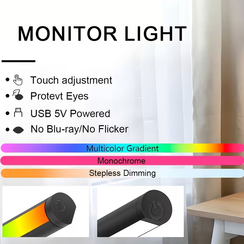 LED Monitor Light Bar 30cm 40c - Adjustable Monitor Mount 评论和价格