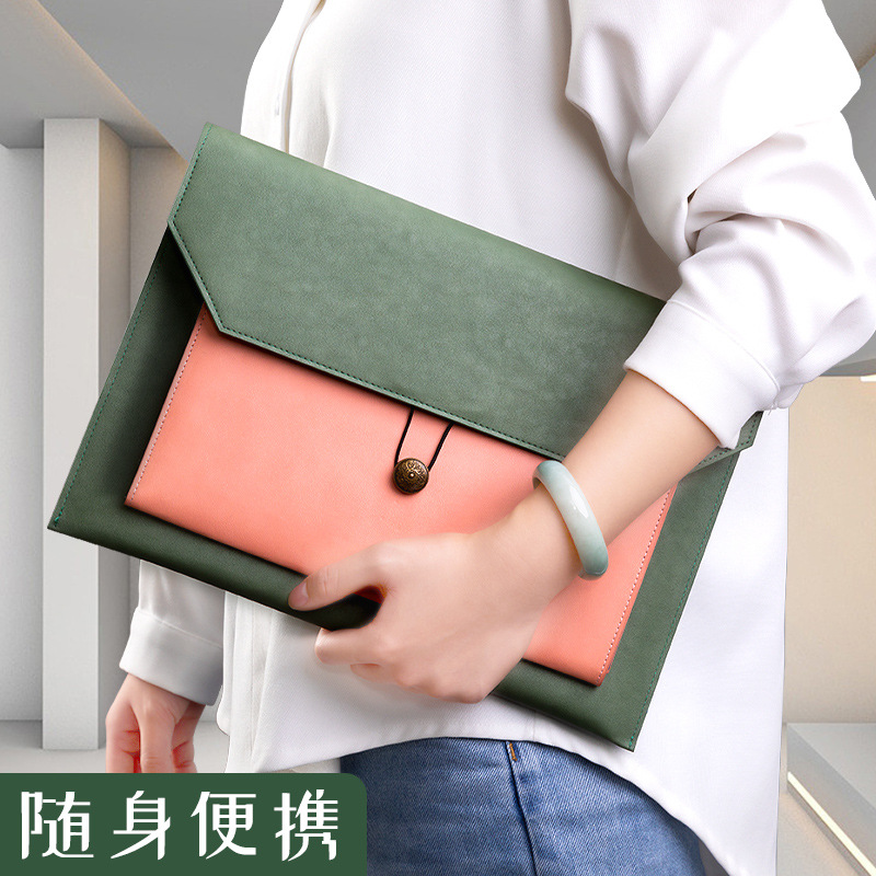 Leather File Bag A4 Paper File - Binder Storage Box 评论和价格