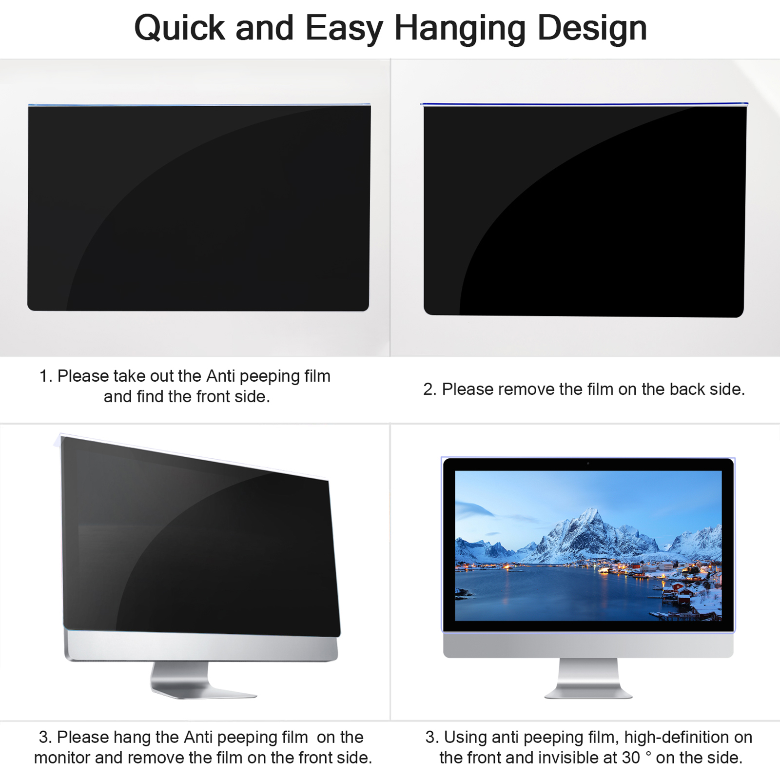 Monitor Anti Spy Computer Scre - Monitor Privacy Filter 评论和价格