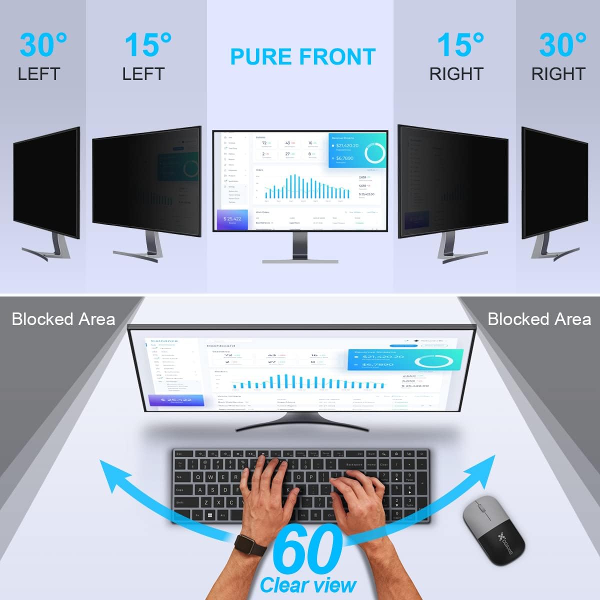 2 Pack 24 Inch Computer Privac - Monitor Privacy Filter 评论和价格
