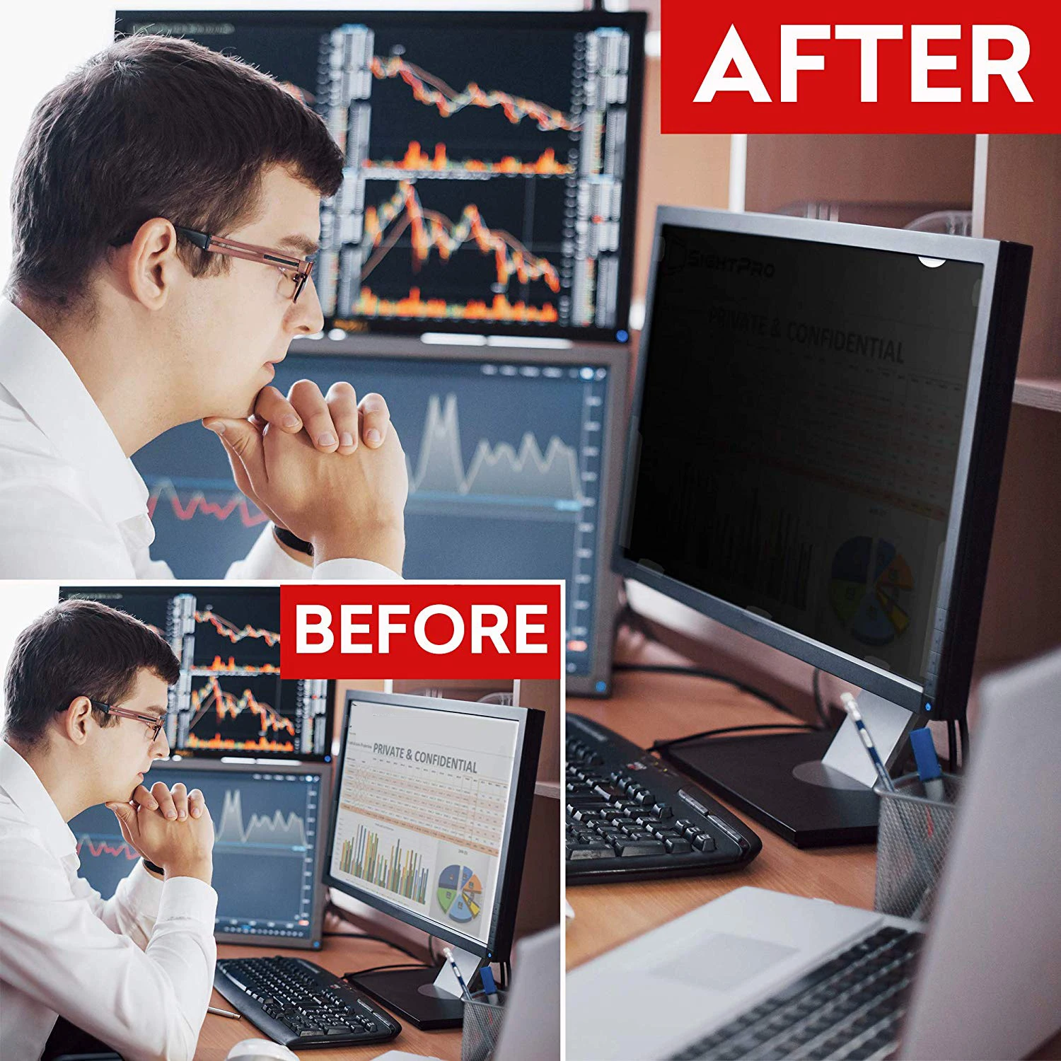 Large Size Privacy Screen Prot - Monitor Privacy Filter 评论和价格