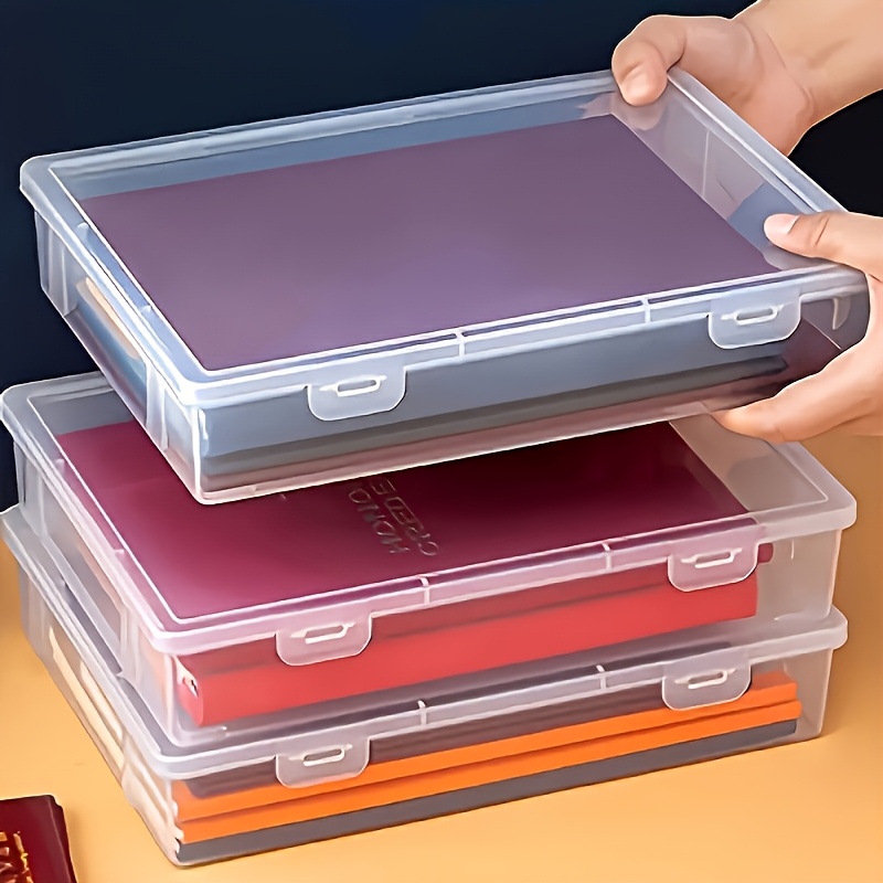 1pc A4 Large Transparent Flip  - Binder Storage Box 评论和价格