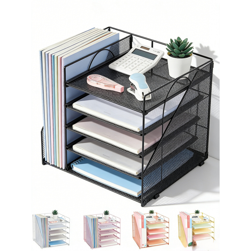5Layer Paper File Rack Office  - Binder Storage Box 评论和价格