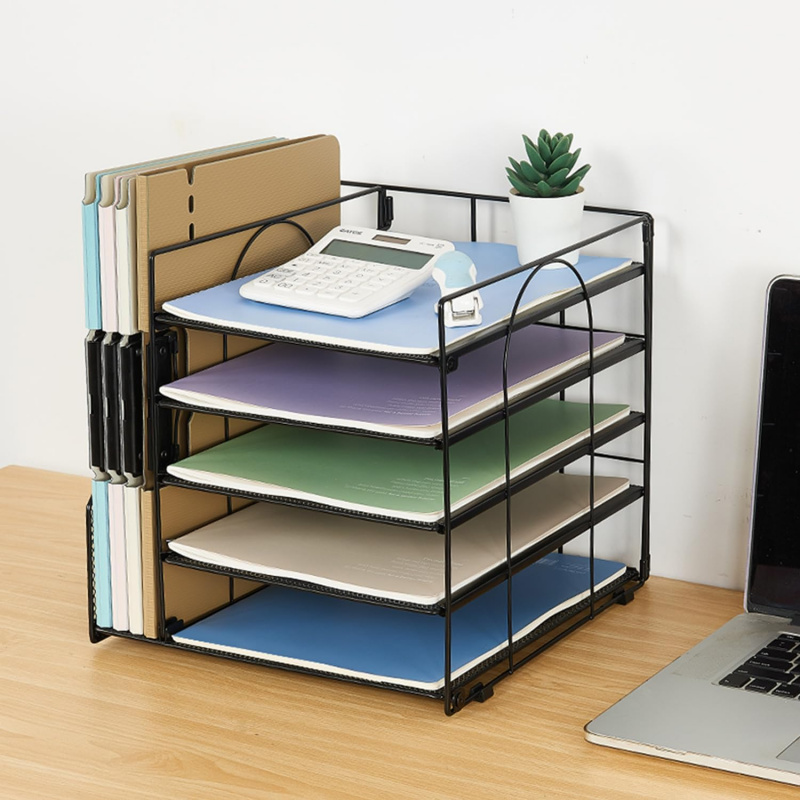 5Layer Paper File Rack Office  - Binder Storage Box 评论和价格