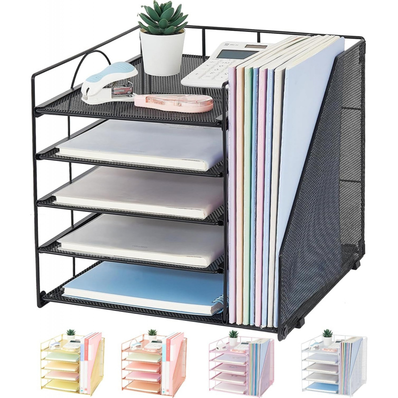 5Layer Paper File Rack Office  - Binder Storage Box 评论和价格