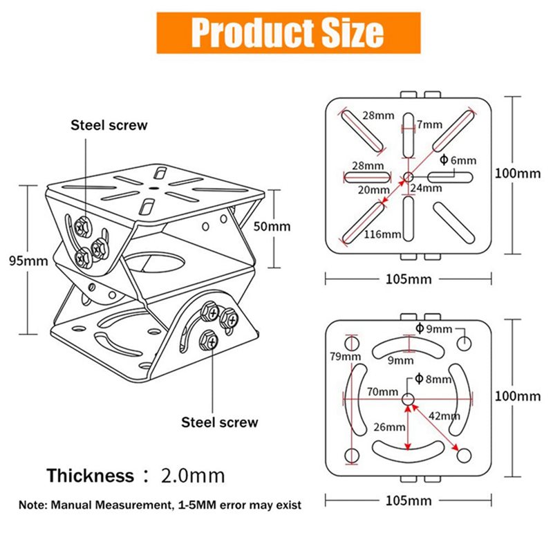 2X 3-Axis Adjustable Surveilla - Adjustable Monitor Mount 评论和价格
