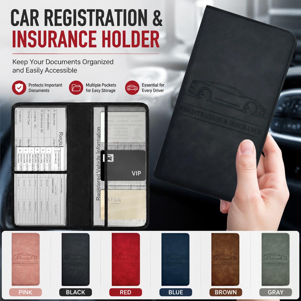 PU Leather Car Registration In - Binder Storage Box 评论和价格