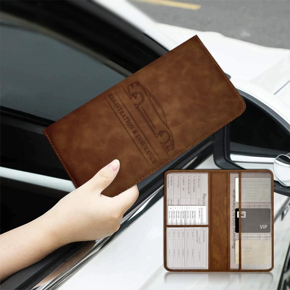 PU Leather Car Registration In - Binder Storage Box 评论和价格
