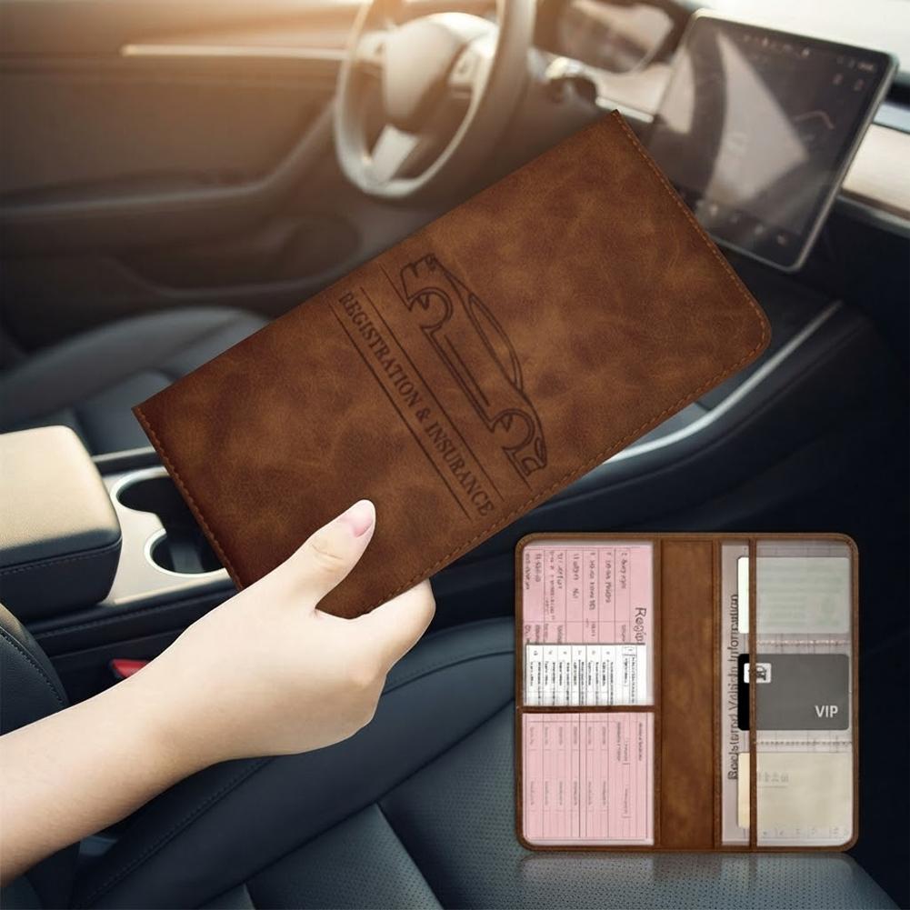 PU Leather Car Registration In - Binder Storage Box 评论和价格