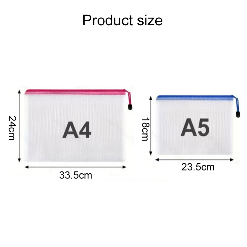 5/20PCS A4/A5 Mesh Zipper Pouc - Binder Storage Box 评论和价格