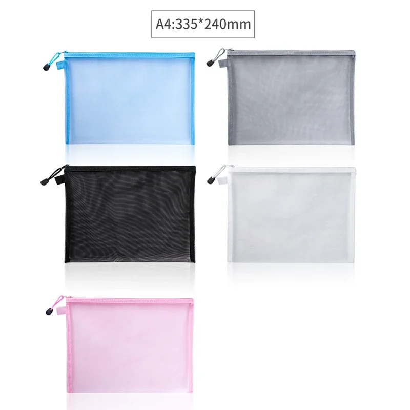 1Pcs A4/A5/A6 Mesh Zipper Pouc - Binder Storage Box 评论和价格