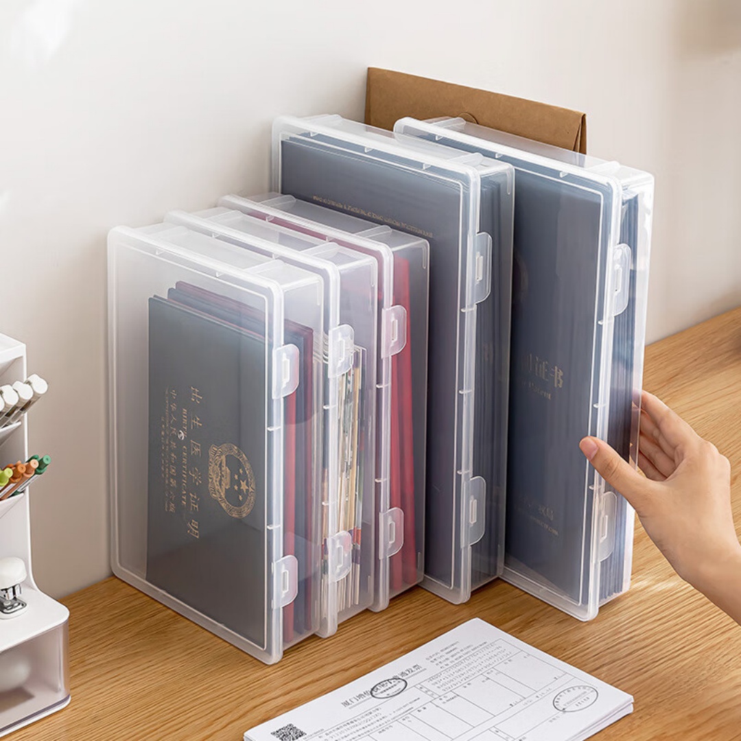 Stackable Clear A4 Document St - Binder Storage Box 评论和价格