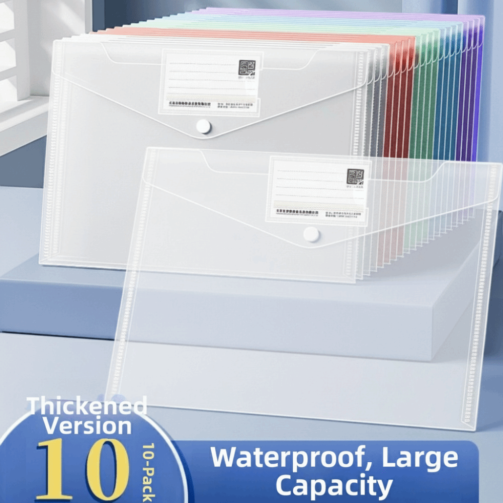 10 Pcs Clear A4 File Folders P - Binder Storage Box 评论和价格